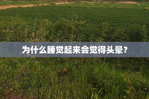 为什么睡觉起来会觉得头晕？