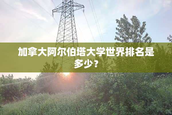 加拿大阿尔伯塔大学世界排名是多少？