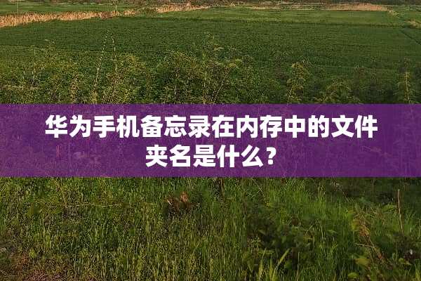 华为手机备忘录在内存中的文件夹名是什么？