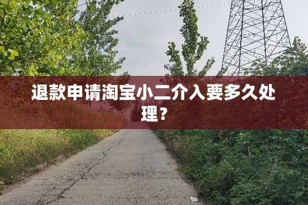 退款申请淘宝小二介入要多久处理？