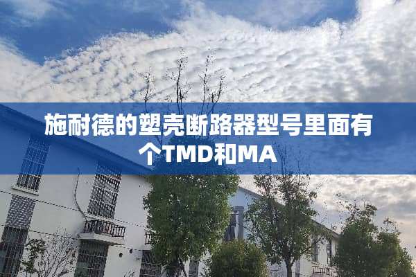施耐德的塑壳断路器型号里面有个TMD和MA