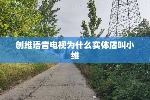 创维语音电视为什么实体店叫小维