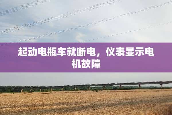 起动电瓶车就断电，仪表显示电机故障