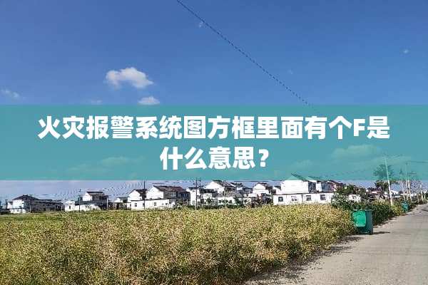 火灾报警系统图方框里面有个F是什么意思？