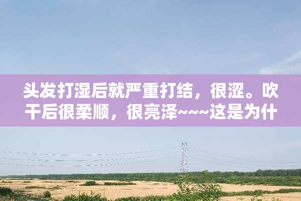 头发打湿后就严重打结，很涩。吹干后很柔顺，很亮泽~~~这是为什么？