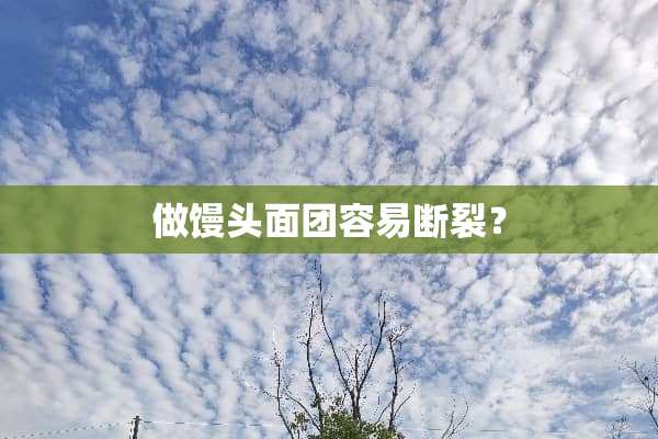 做馒头面团容易断裂？