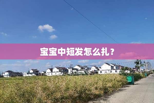 宝宝中短发怎么扎？
