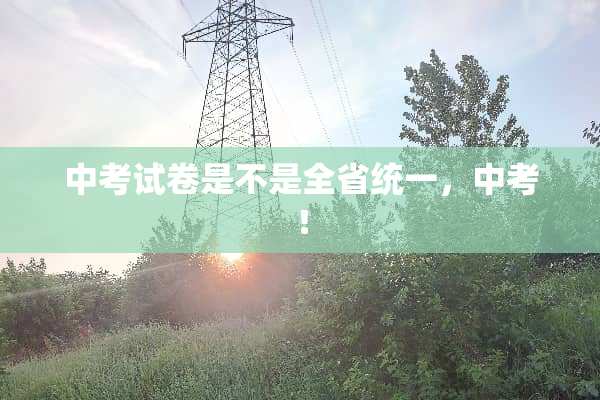 中考试卷是不是全省统一，中考！