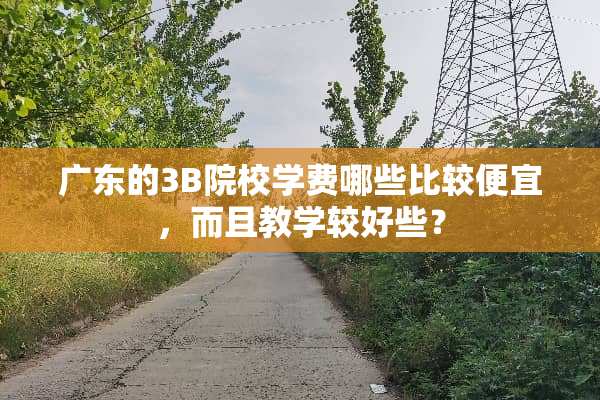 广东的3B院校学费哪些比较便宜，而且教学较好些？