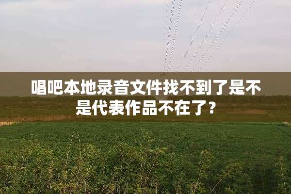 唱吧本地录音文件找不到了是不是代表作品不在了？