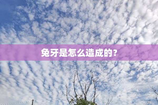 兔牙是怎么造成的？