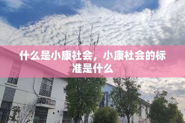 什么是小康社会，小康社会的标准是什么