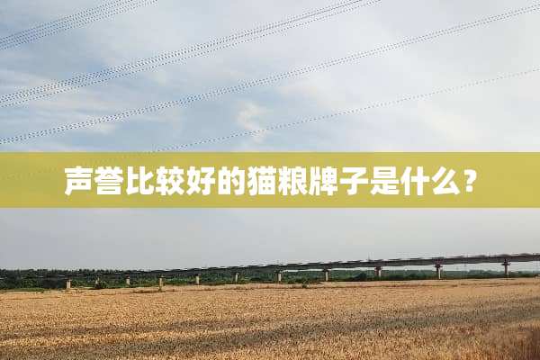 声誉比较好的猫粮牌子是什么？