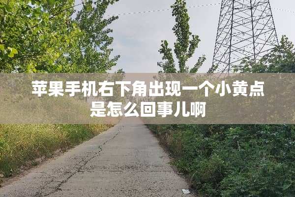 苹果手机右下角出现一个小黄点是怎么回事儿啊
