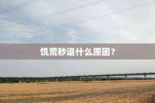饥荒秒退什么原因？