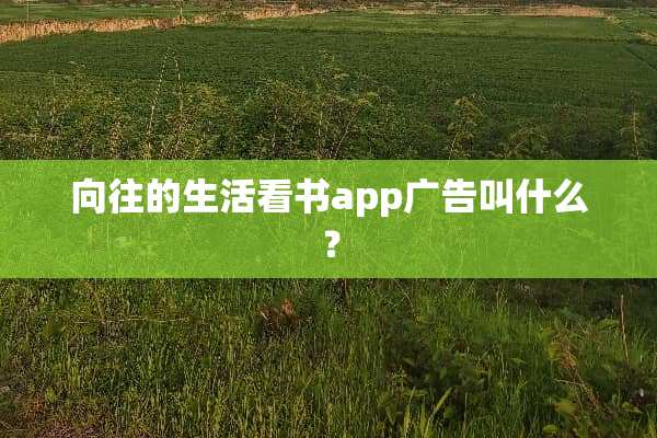 向往的生活看书app广告叫什么？