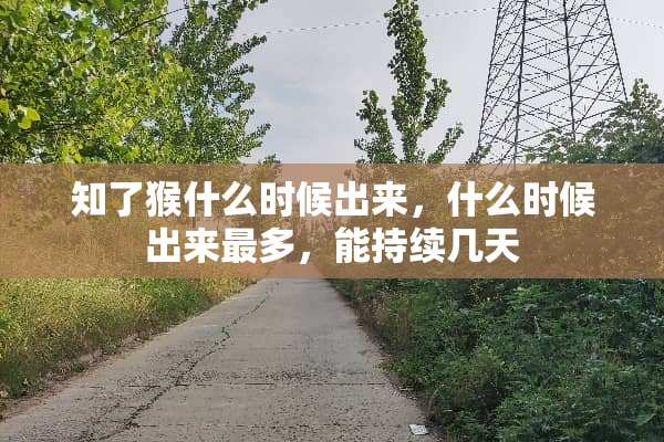 知了猴什么时候出来，什么时候出来最多，能持续几天