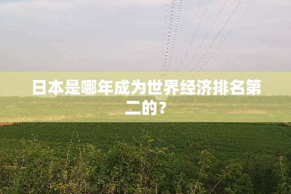 日本是哪年成为世界经济排名第二的？