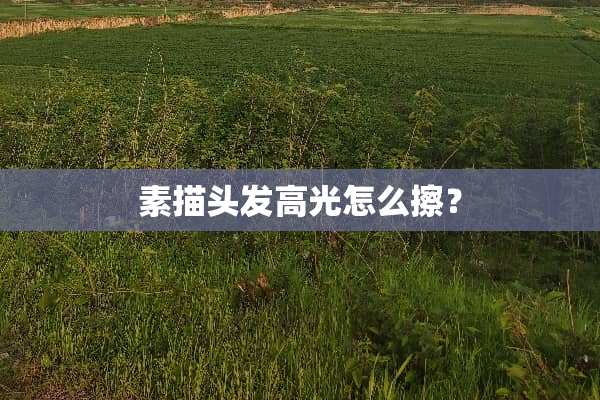 素描头发高光怎么擦？