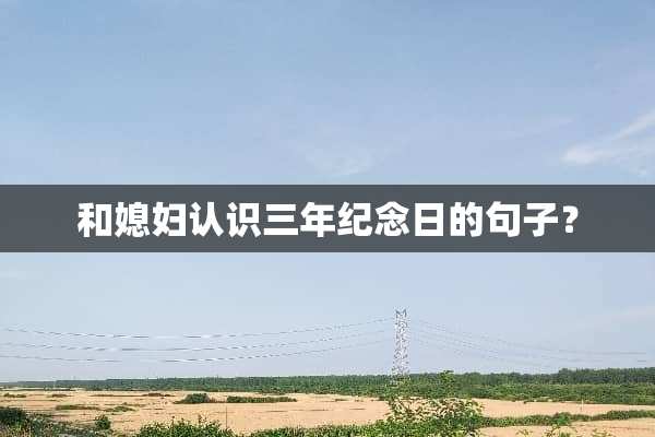 和媳妇认识三年纪念日的句子？