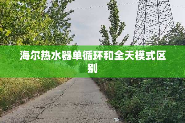 海尔热水器单循环和全天模式区别