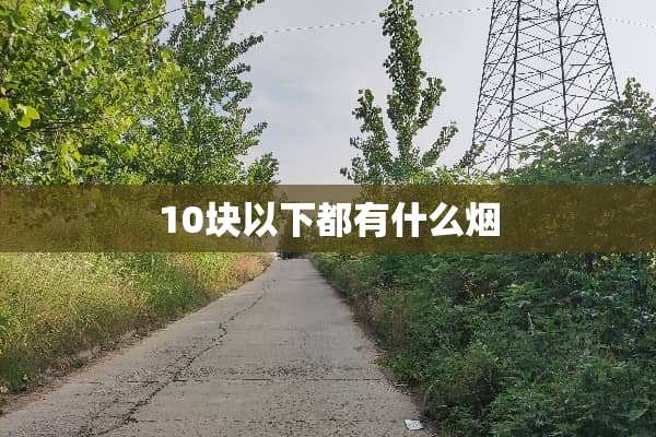 10块以下都有什么烟