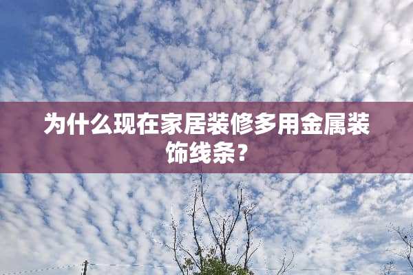 为什么现在家居装修多用金属装饰线条？