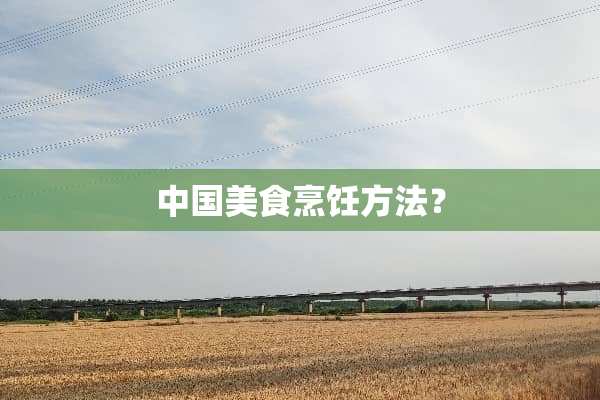 中国美食烹饪方法？