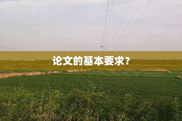 论文的基本要求？
