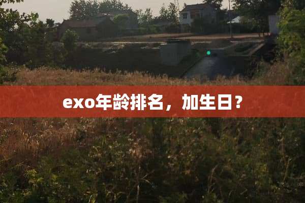 exo年龄排名，加生日？
