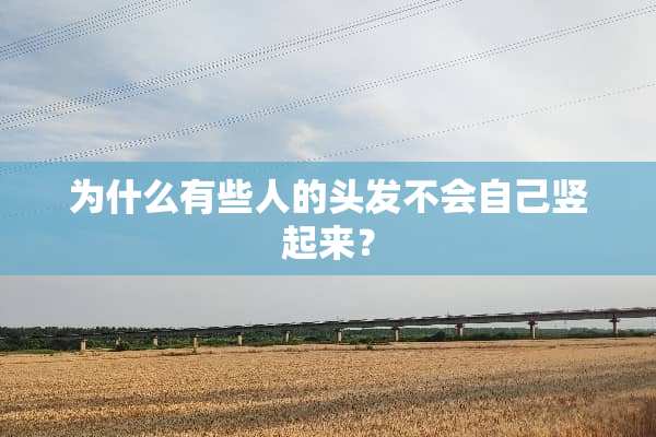 为什么有些人的头发不会自己竖起来？
