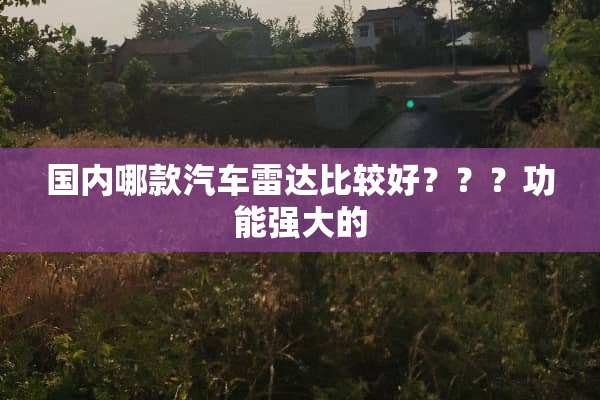 国内哪款汽车雷达比较好？？？功能强大的