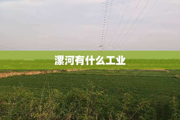 漯河有什么工业