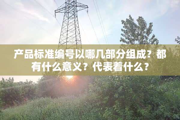 产品标准编号以哪几部分组成？都有什么意义？代表着什么？