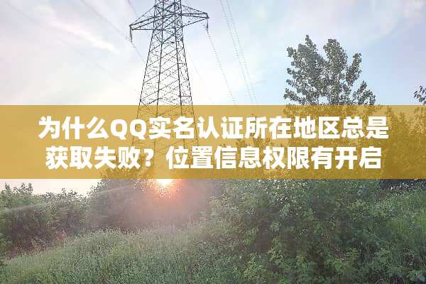 为什么QQ实名认证所在地区总是获取失败？位置信息权限有开启阿？