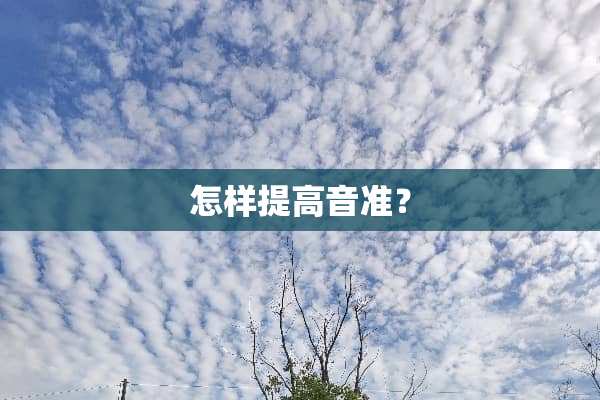 怎样提高音准？