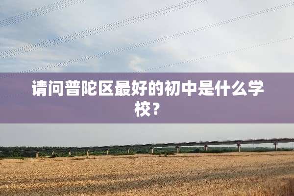 请问普陀区最好的初中是什么学校？