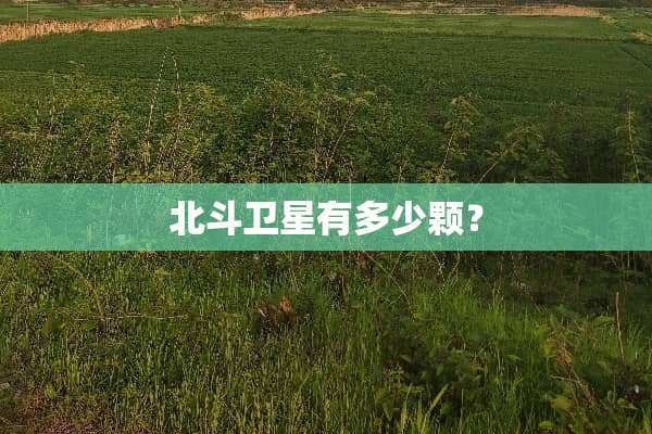 北斗卫星有多少颗？