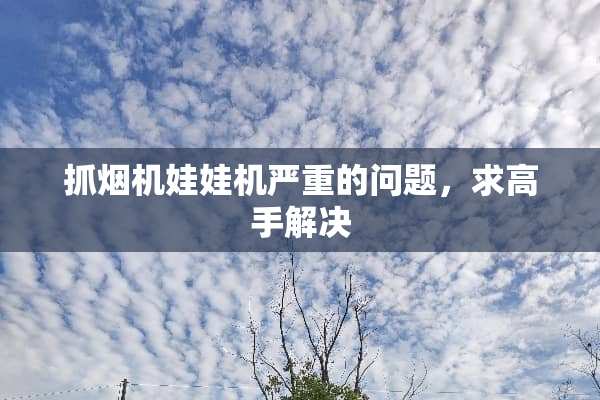 抓烟机娃娃机严重的问题，求高手解决