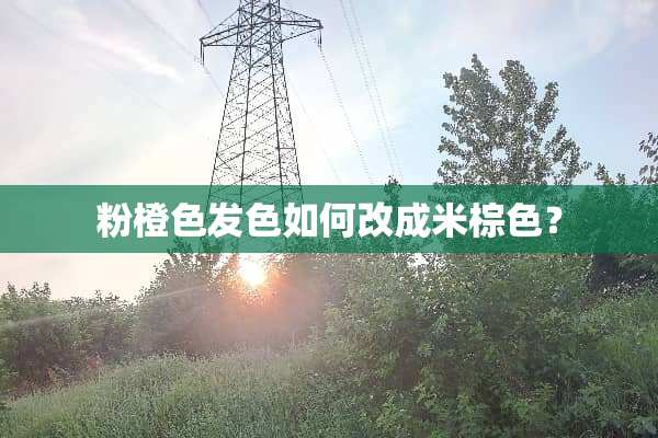 粉橙色发色如何改成米棕色？