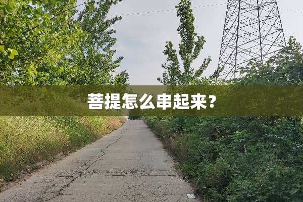 **怎么串起来？