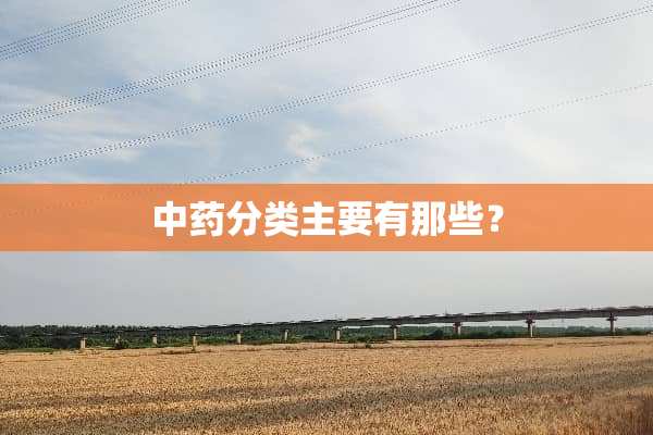中药分类主要有那些？