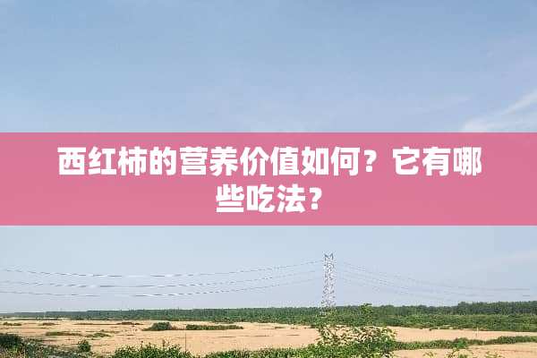 西红柿的营养价值如何？它有哪些吃法？