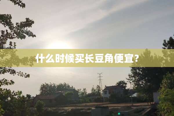 什么时候买长豆角便宜？
