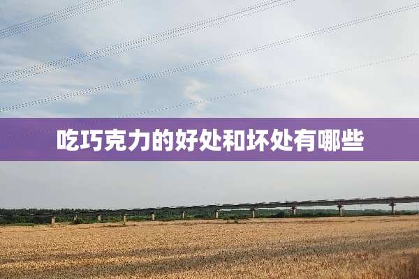 吃巧克力的好处和坏处有哪些