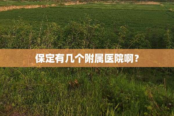 保定有几个附属医院啊？