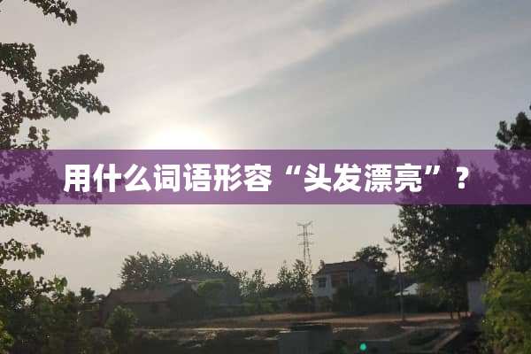 用什么词语形容“头发漂亮”？