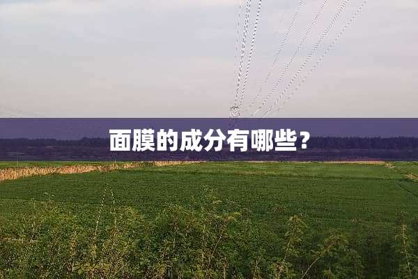 面膜的成分有哪些？