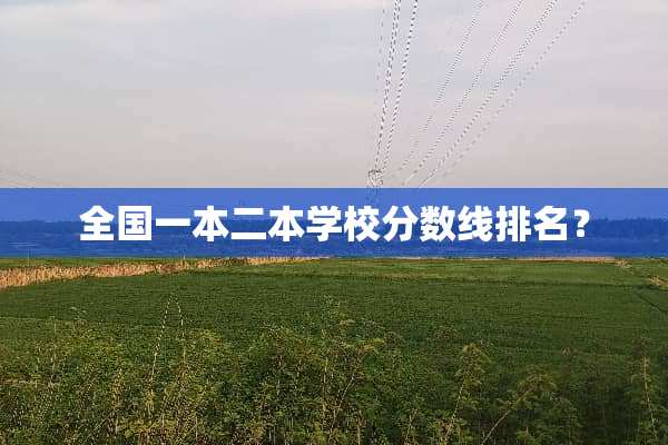 全国一本二本学校分数线排名？