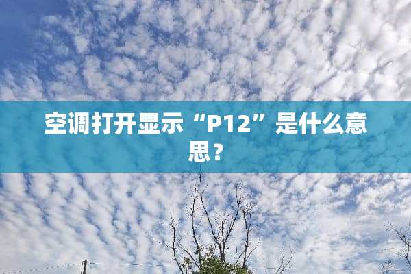 空调打开显示“P12”是什么意思？